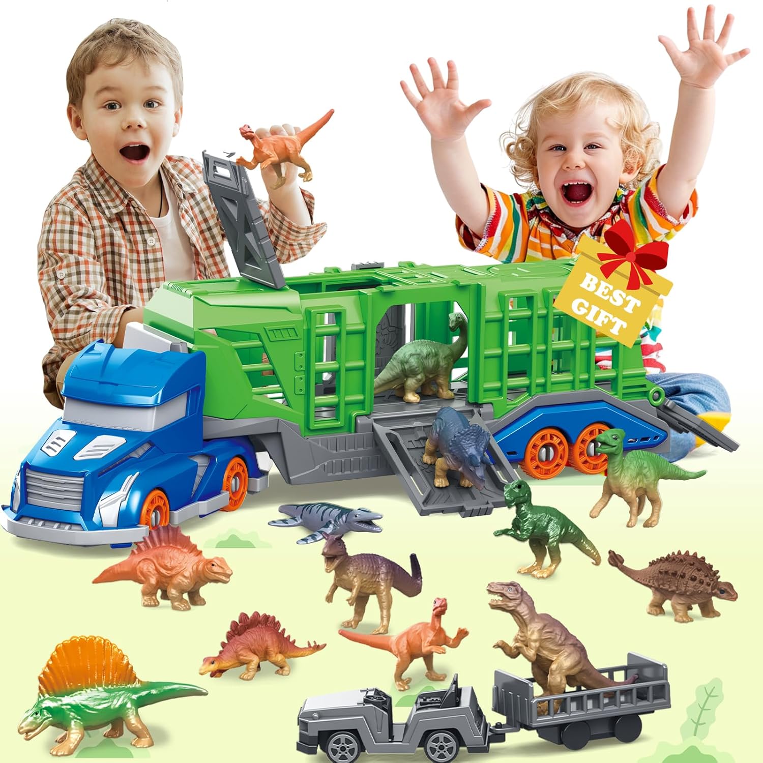 Kids Toys Under 1 Year - مجموعة ألعاب مركبات نقل الحيوانات على