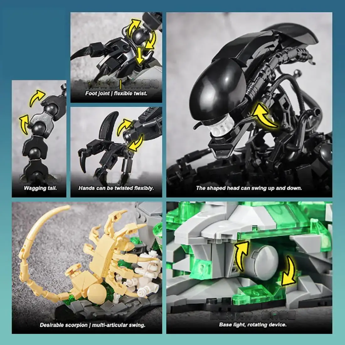 MOC 7048 الوحوش الغريبة اللبنا - مراجعة Xenomorph Kids Toys وسعره