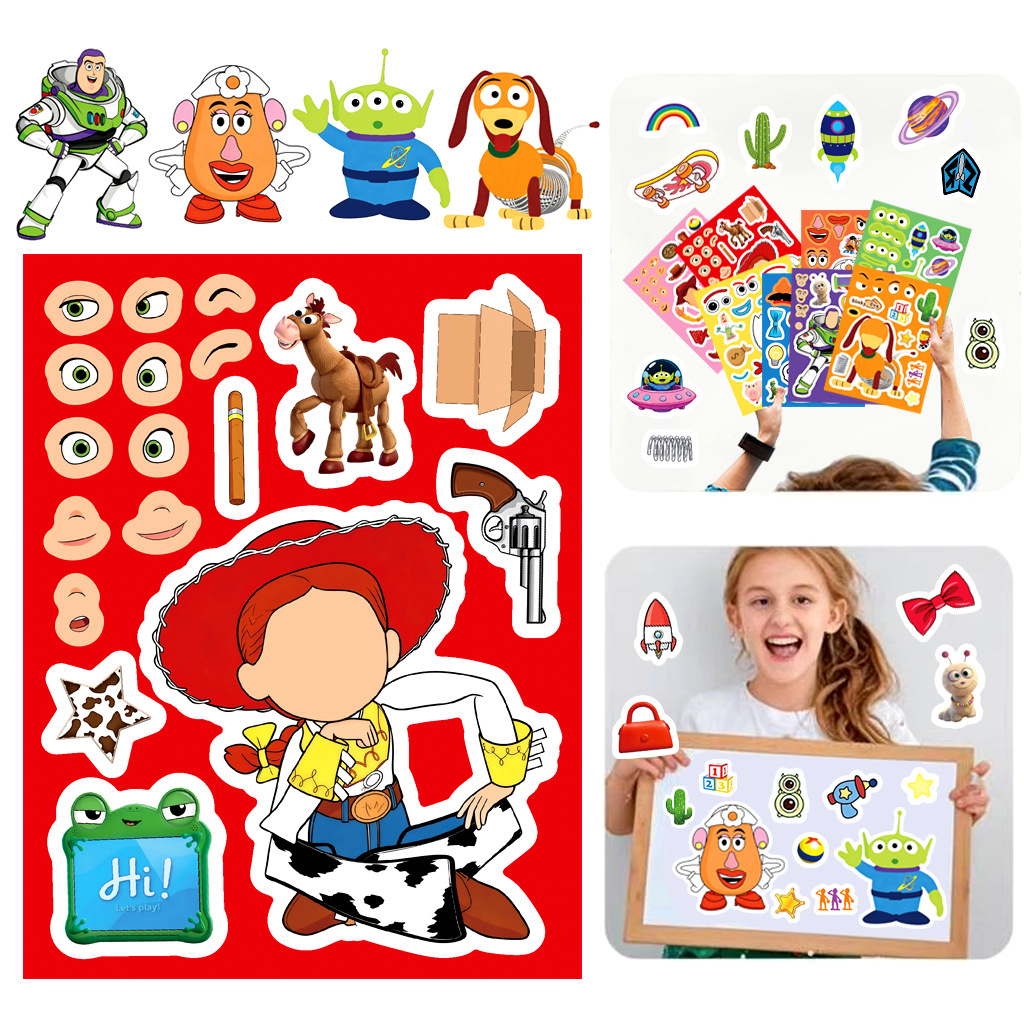 8/16 ورقة ملصقات كرتونية لصنع  - مراجعة Kids Toys Idea وسعره