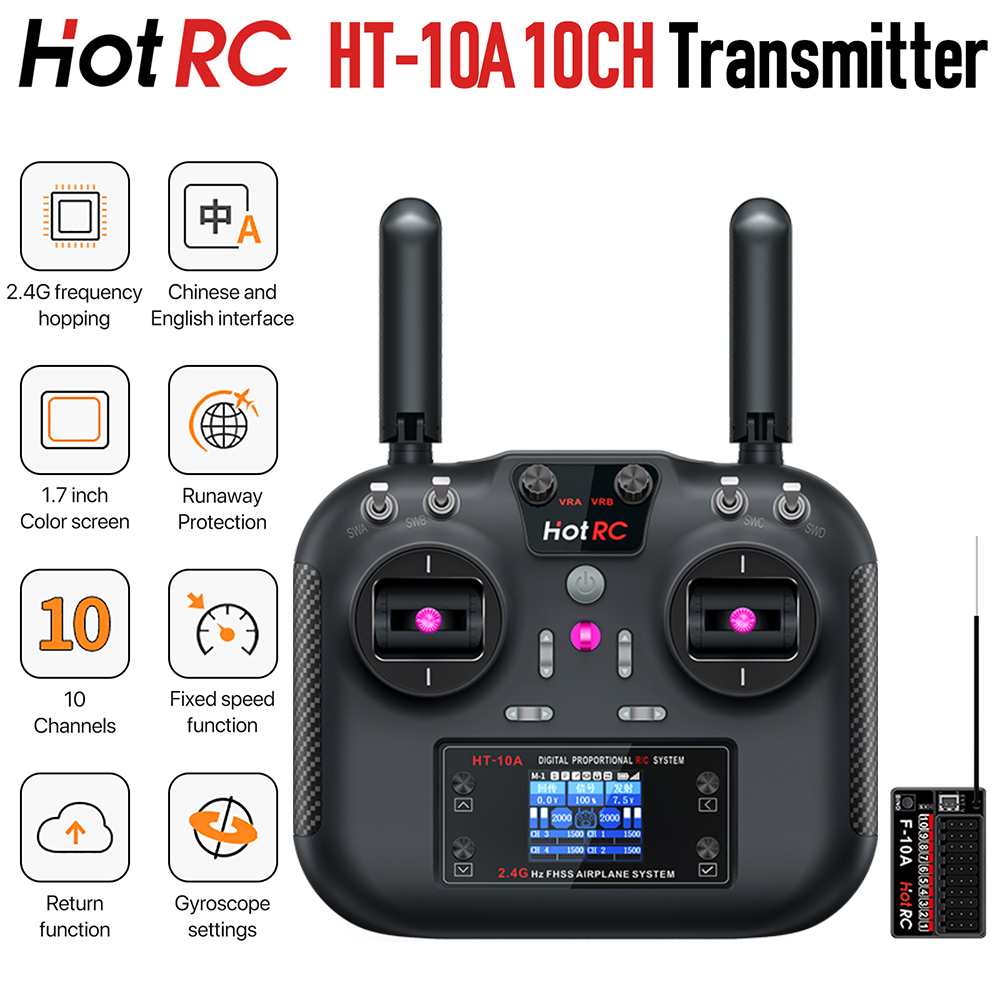 جهاز إرسال HOTRC HT-10A RC بـ  - مراجعة Tamiya Model Paint Set وسعره